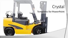  Presentation with under water life - Audience pleasing slide deck consisting of lift truck - loader isolated under the white backdrop and a white colored foreground