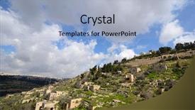  Presentation with jerusalem - Slide set with lifta a jerusalem village which background and a  colored foreground