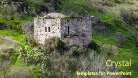  Presentation with israel - Colorful PPT layouts enhanced with lifta-jerusalem-israel backdrop and a tawny brown colored foreground