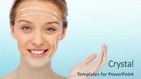  Presentation with anti aging - Beautiful slides featuring lifting plastic surgery anti-aging backdrop and a sky blue colored foreground