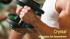  Presentation with lifting weights - Amazing presentation theme having common whitetail dragonfly plathemis lydia backdrop and a tawny brown colored foreground