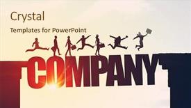  Presentation with teamwork - PPT layouts featuring lifting word - business teamwork concept background and a  colored foreground