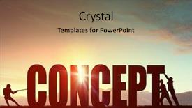  Presentation with community work - Audience pleasing slide set consisting of lifting word - cooperate for successful work backdrop and a coral colored foreground