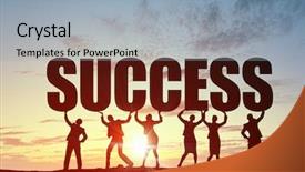  Presentation with work - Beautiful slide deck featuring lifting word - cooperate for successful work backdrop and a light blue colored foreground