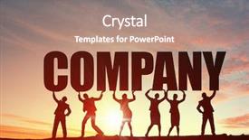  Presentation with work - Slide set with lifting word - cooperate for successful work background and a  colored foreground