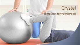  Presentation with physiotherapist - PPT layouts featuring ligament - physiotherapist working with patient background and a lemonade colored foreground