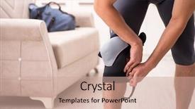  Presentation with sport - Beautiful theme featuring ligament - young handsome man doing sport backdrop and a coral colored foreground