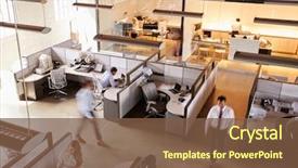  Presentation with staff - Amazing slide deck having light - elevated view of staff working backdrop and a tawny brown colored foreground