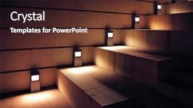  Presentation with stairs - Presentation design consisting of light - modern minimalism style stairs background and a tawny brown colored foreground