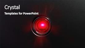  Presentation with black light - Slide set consisting of light - red glowing status indicator warning background and a dark gray colored foreground