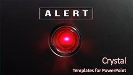  Presentation with alert - Cool new slides with light - red glowing warning lamp backdrop and a wine colored foreground