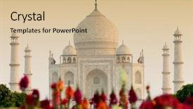  Presentation with taj mahal - Beautiful slide deck featuring close-up portrait of asian woman drinking red wine beautiful middle-aged woman with delicate skin holding glass in front of her lips backdrop and a tawny brown colored foreground.