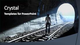  Presentation with end - PPT theme consisting of empty tire swing hanged in playground retro background and a mint green colored foreground