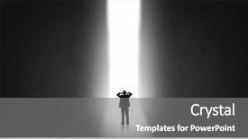  Presentation with end - Colorful PPT theme enhanced with light at the end backdrop and a gray colored foreground