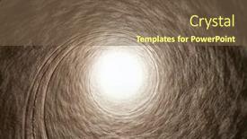  Presentation with well - Colorful slide deck enhanced with light-at-the-end backdrop and a tawny brown colored foreground