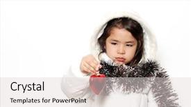  Presentation with new baby girl - Audience pleasing presentation theme consisting of light background new year backdrop and a light gray colored foreground