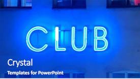  Presentation with club - Amazing slides having light bar - neon sign club backdrop and a cobalt blue colored foreground