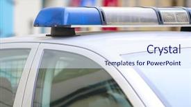  Presentation with police - Cool new slides with light bar of a police backdrop and a sky blue colored foreground