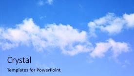  Presentation with clouds - Colorful theme enhanced with light blu - line of clouds backdrop and a  colored foreground