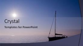  Presentation with sails sailing yacht catamaran sailing - Slide deck featuring light blu - sailing boat yacht background and a  colored foreground