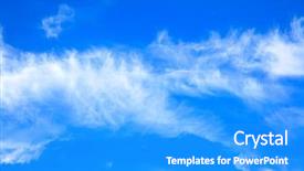  Presentation with stripe - Cool new theme with light blu - stripe of clouds backdrop and a cyan colored foreground