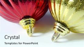  Presentation with blue red and yellow - Amazing PPT theme having light blub - red and yellow christmas decorations backdrop and a cool aqua colored foreground