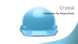  Presentation with safety construction - Presentation theme featuring light-blue-construction-safety-hard background and a white colored foreground