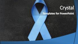  Presentation with blue ribbon - Colorful slide set enhanced with light blue ribbon on dark backdrop and a dark gray colored foreground
