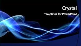  Presentation with smoke - Presentation theme with light blue waves design - abstract smoke background and a black colored foreground