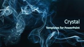  Presentation with light waves - Slide deck with light blue waves design - smoke on the black background background and a navy blue colored foreground