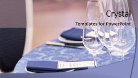  Presentation with restaurant - PPT layouts with light blue wedding - restaurant background and a coral colored foreground