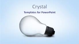  Presentation with light blue - Theme featuring light-bulb-against-blue-background background and a sky blue colored foreground