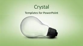  Presentation with light green - Beautiful PPT theme featuring light bulb against green background backdrop and a soft green colored foreground