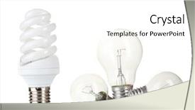  Presentation with alternative energy idea light bulb - Audience pleasing slide deck consisting of light bulb and energy saving backdrop and a white colored foreground