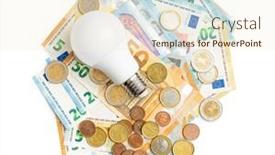  Presentation with light bulb - Presentation theme consisting of light-bulb-and-euro-money background and a cream colored foreground