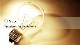  Presentation with light bulb - Amazing slide deck having light bulb and shadow warm backdrop and a  colored foreground