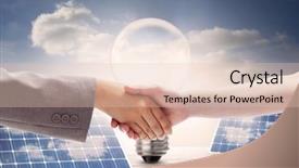  Presentation with solar light - Audience pleasing PPT theme consisting of light bulb and solar backdrop and a lemonade colored foreground