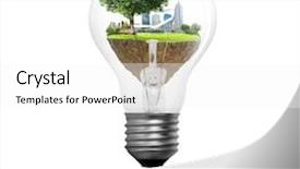  Presentation with power - Slide deck featuring light bulb and the power background and a white colored foreground