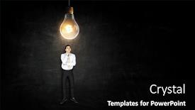  Presentation with creativity - Presentation design featuring light-bulb-as-symbol background and a black colored foreground