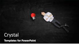  Presentation with creativity - Presentation theme featuring light-bulb-as-symbol background and a black colored foreground