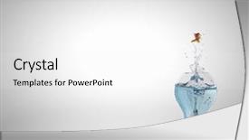  Presentation with goldfish - PPT layouts consisting of light bulb filled with water background and a white colored foreground
