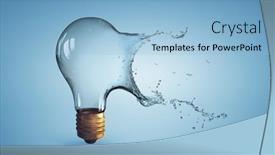  Presentation with water splash - Slides with light-bulb-from-water-splash background and a  colored foreground