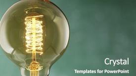  Presentation with glow - Audience pleasing slide set consisting of light bulb glow in the dark backdrop and a ocean colored foreground