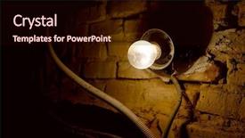  Presentation with glowing light bulb light bulb - Presentation theme having light bulb glowing - lamp in an old dirty background and a wine colored foreground