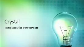  Presentation with electric - Presentation design enhanced with light bulb glowing on color background and a cool aqua colored foreground
