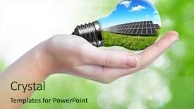  Presentation with cost - Colorful slides enhanced with light bulb green energy backdrop and a mint green colored foreground