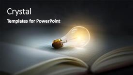  Presentation with light bulb - Presentation theme having light-bulb-image-as-symbol background and a black colored foreground