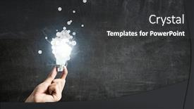  Presentation with light bulb - Audience pleasing slide set consisting of light-bulb-image-as-symbol backdrop and a dark gray colored foreground