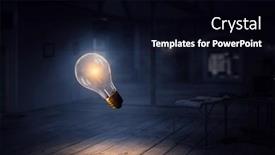  Presentation with innovation - Presentation theme having light-bulb-image-as-symbol background and a black colored foreground