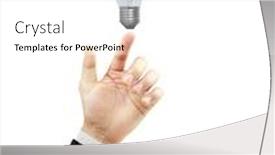  Presentation with light bulb - PPT layouts featuring light bulb in hand background and a white colored foreground